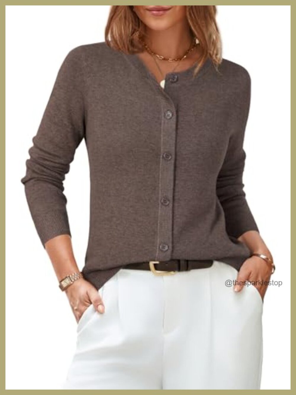 Wool Blend Button Down Cardigan Sweater Business Casual Long Sleeve